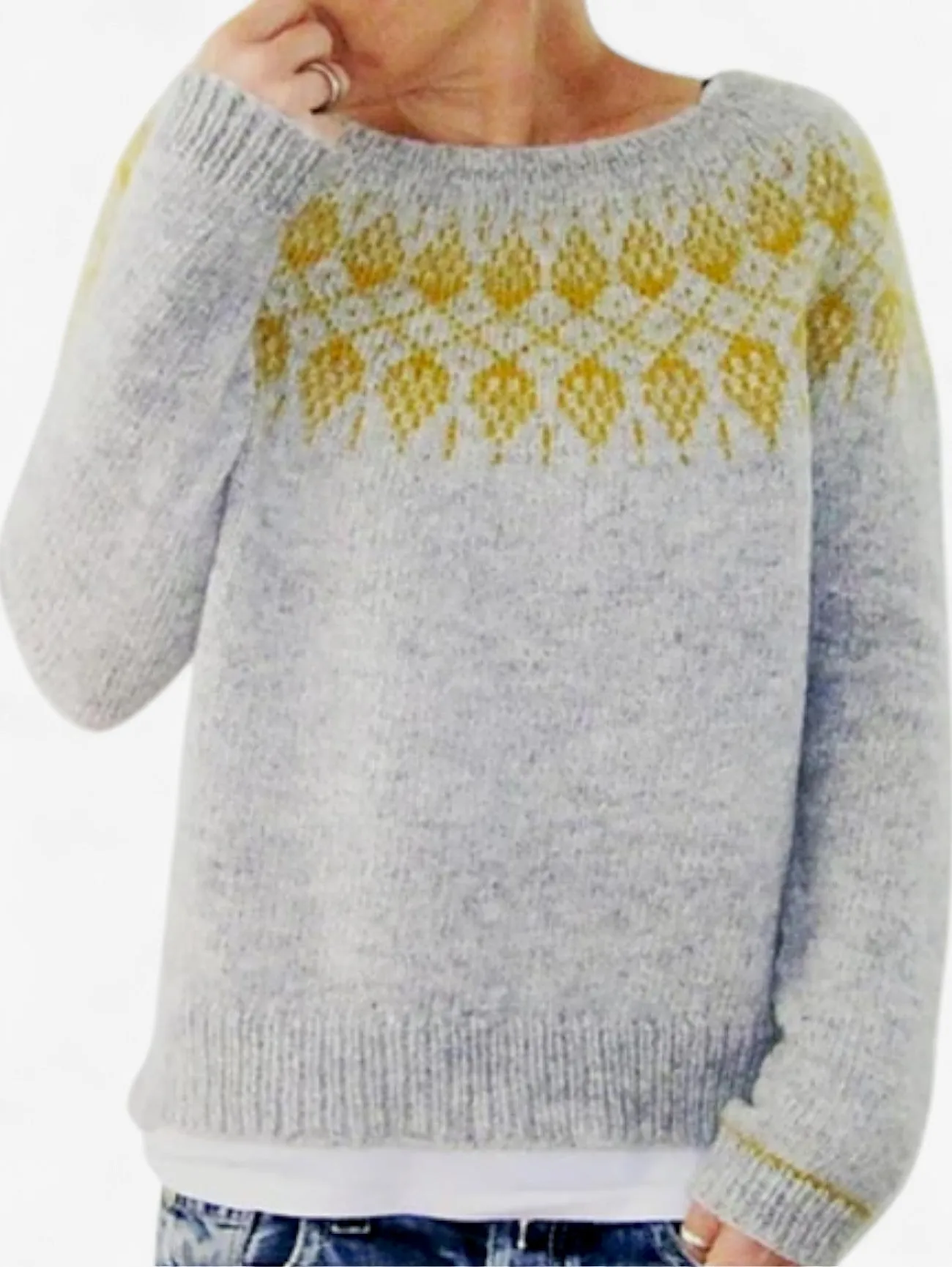 Foxes | Women's Casual Fair Isle Knit Winter Sweater