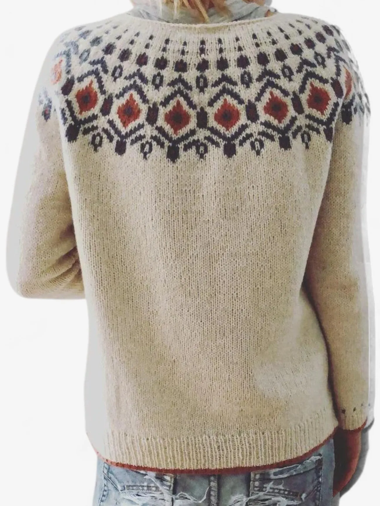 Foxes | Women's Casual Fair Isle Knit Winter Sweater