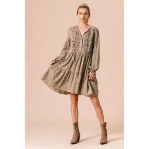 Frilled Printed Dress