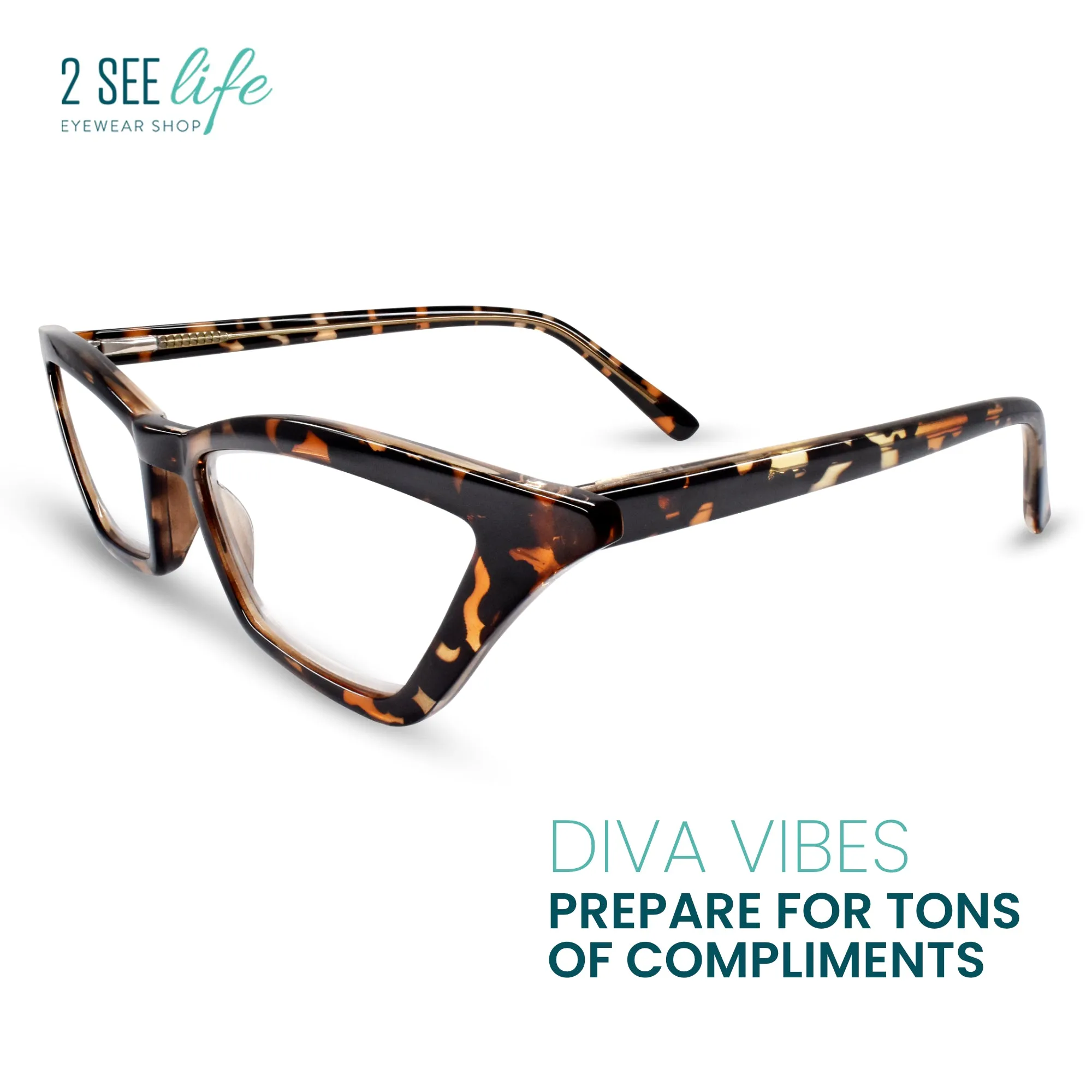Funky Cat Eye Reading Glasses for Women | R-703
