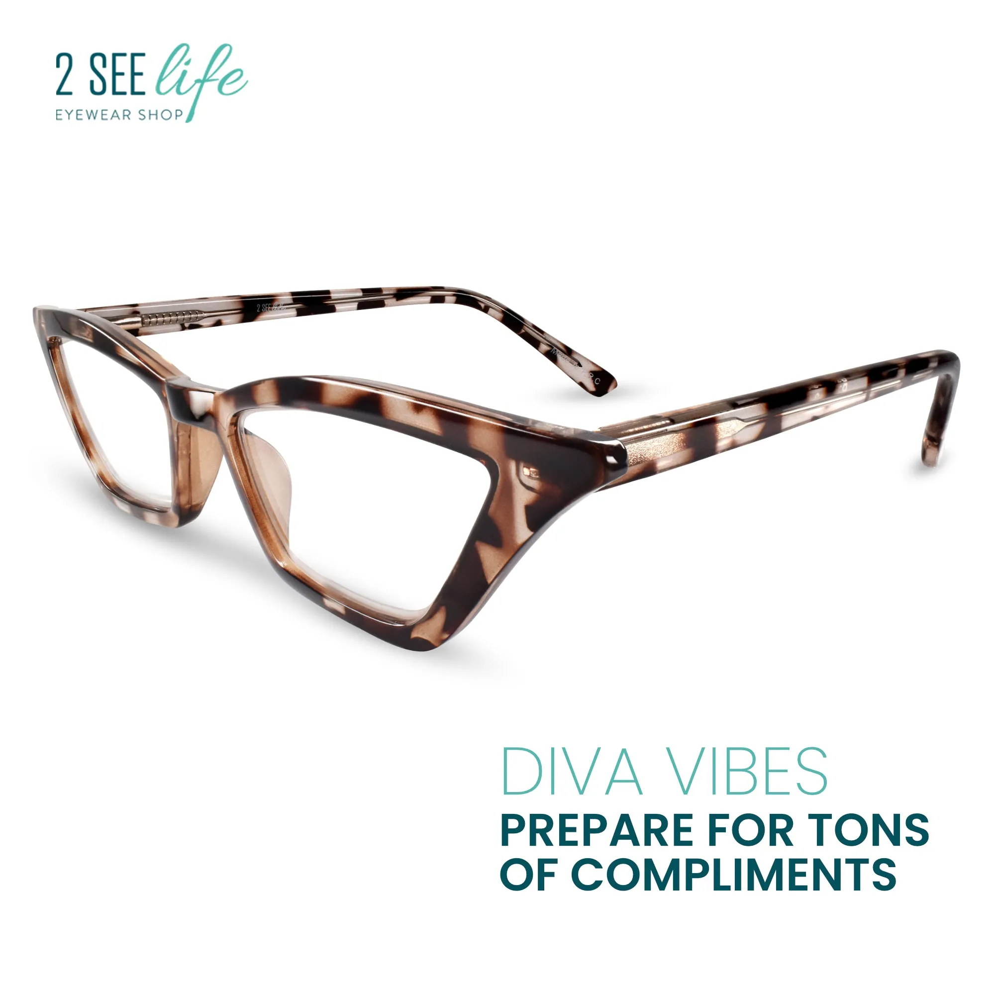 Funky Cat Eye Reading Glasses for Women | R-703