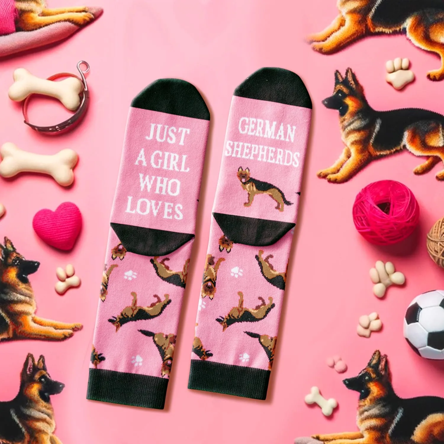 Funny German Shepherd Socks for Girls - Crazy German Shepherd Gifts Silly Fun Weird Gifts