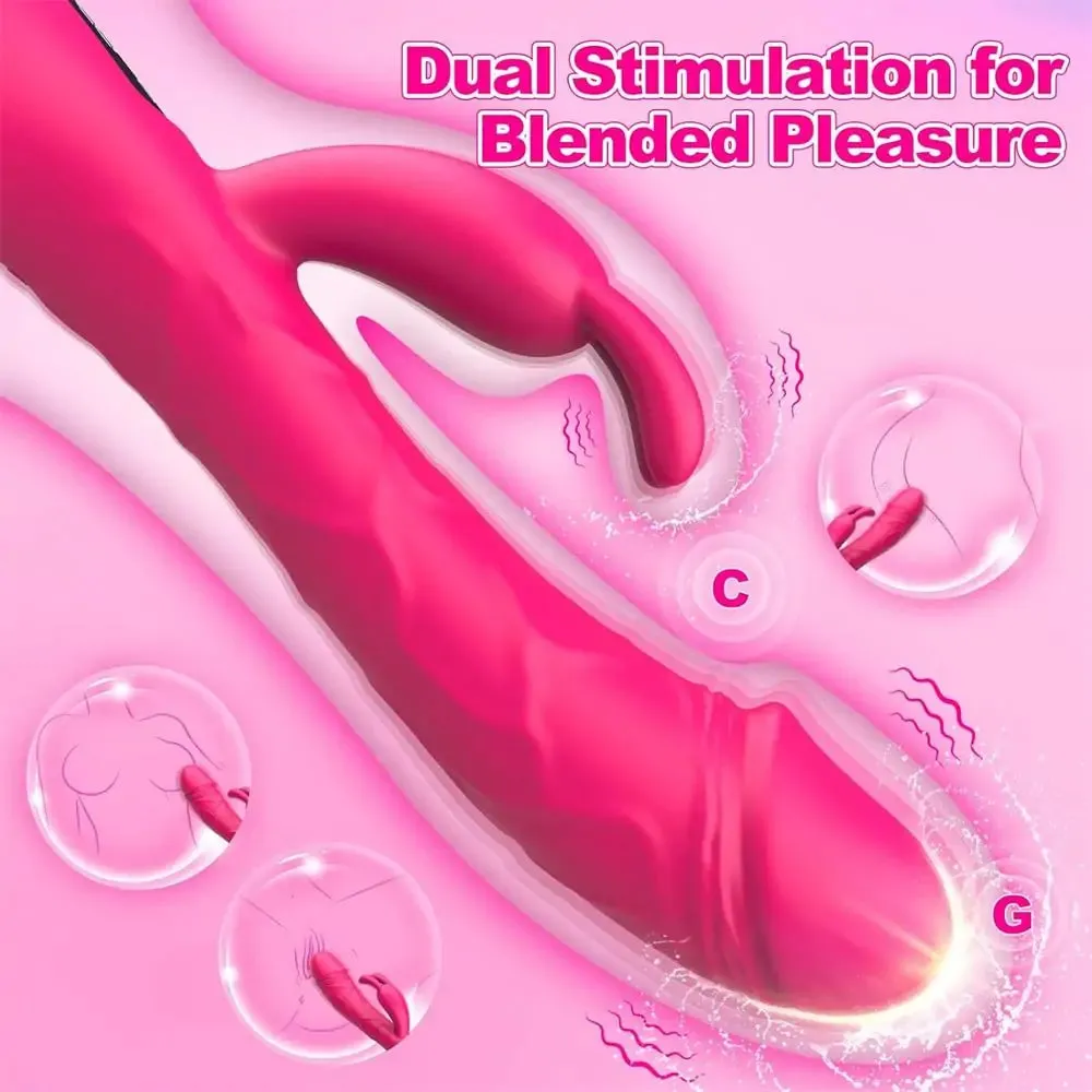 G-Spot Rabbit Vibrator with Handle LCD Display & 9 Powerful Vibrations