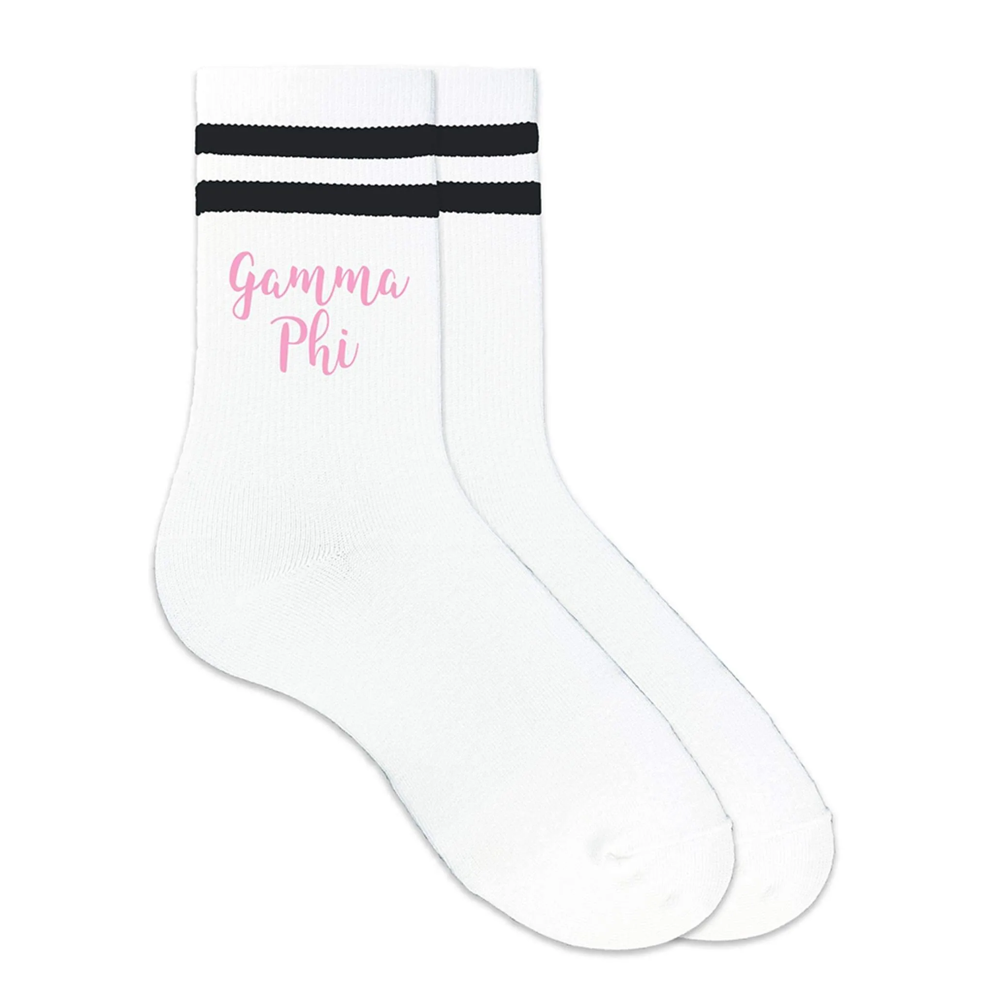 GAMMA PHI Double Striped Crew Socks