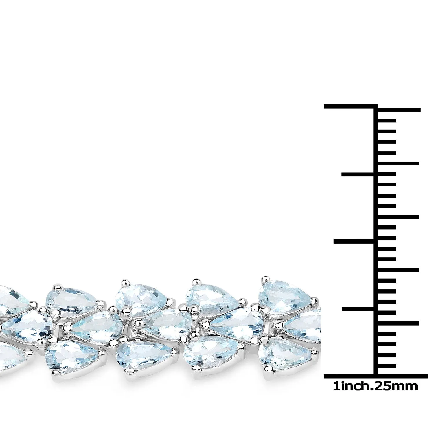 Genuine Aquamarine Tennis Bracelet