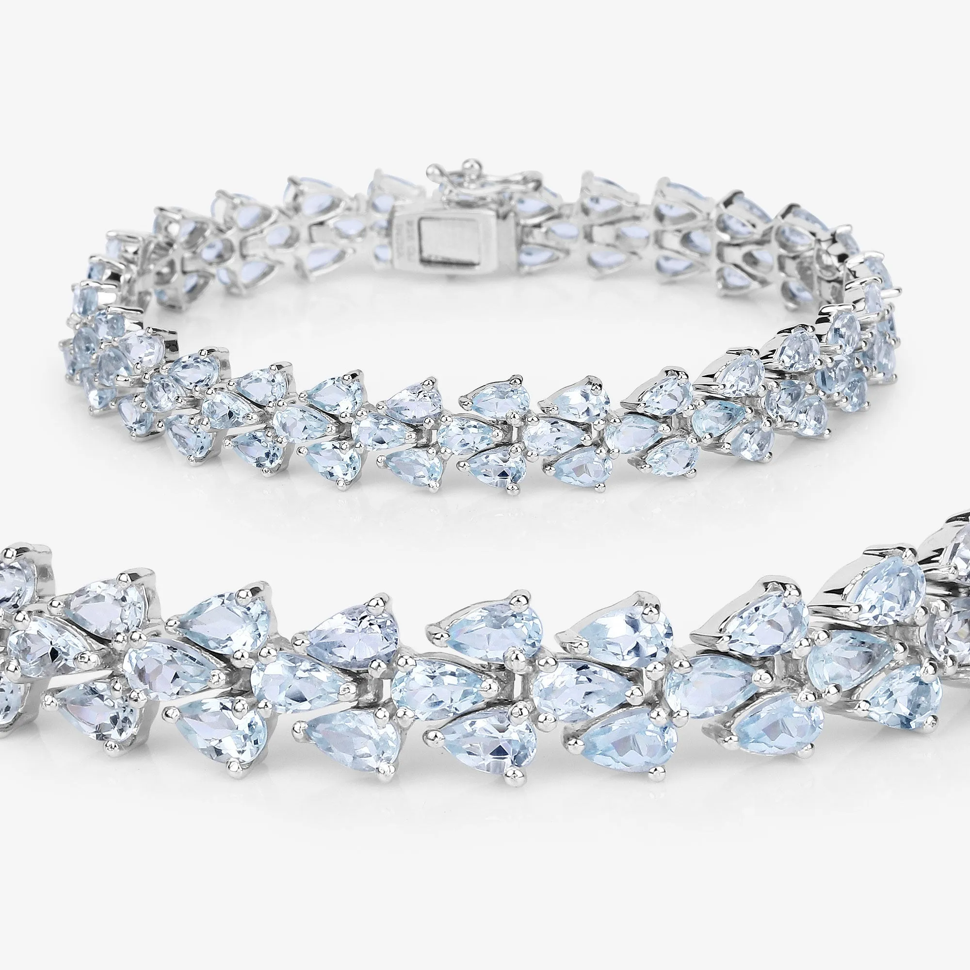 Genuine Aquamarine Tennis Bracelet