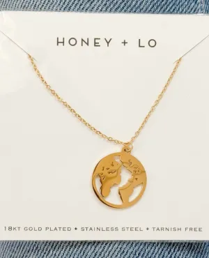 Globe Medallion Necklace