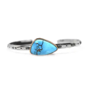 Golden Hills Turquoise Cuff #4 - Mixed Metals