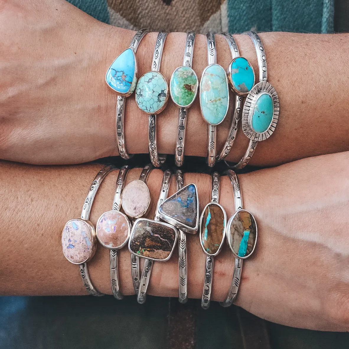 Golden Hills Turquoise Cuff #4 - Mixed Metals