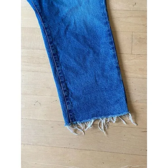 𝅺good American BNWOT &quot;Classic Straight leg&quot; blue jeans Women Plus sz 24 NEW
