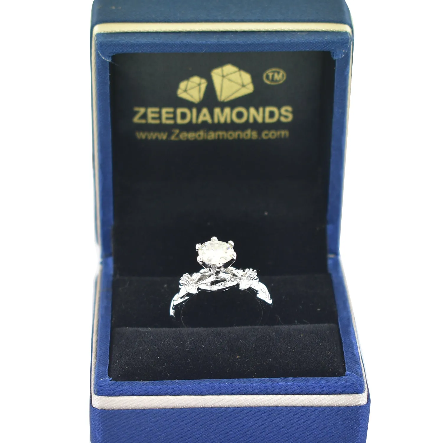 Gorgeous 1.50 Ct Off White Diamond Women's Ring with Accents, New Collection & Great Sparkle ! Ideal For Birthday Gift, Certified Diamond!