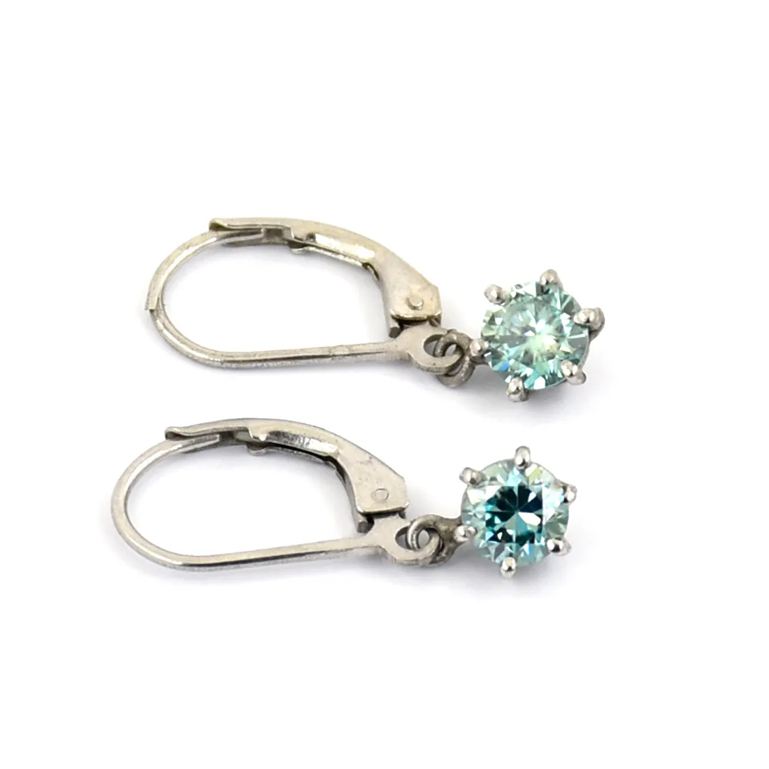 Gorgeous 3.50 Ct AAA Certified Blue Diamond Dangler Earring in Prong Setting ! Lovely Gift for Wife, Girlfriend