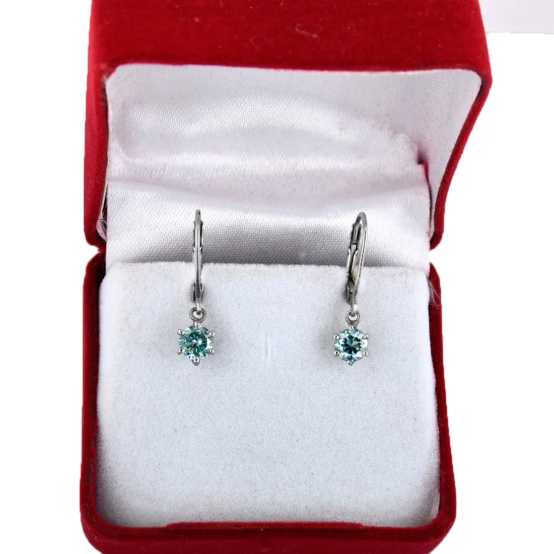 Gorgeous 3.50 Ct AAA Certified Blue Diamond Dangler Earring in Prong Setting ! Lovely Gift for Wife, Girlfriend
