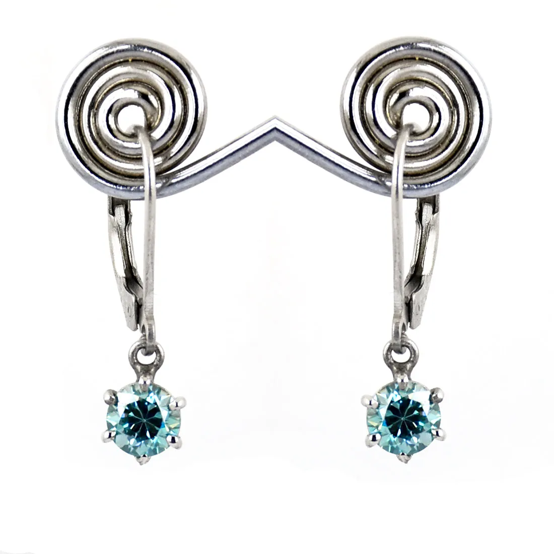 Gorgeous 3.50 Ct AAA Certified Blue Diamond Dangler Earring in Prong Setting ! Lovely Gift for Wife, Girlfriend