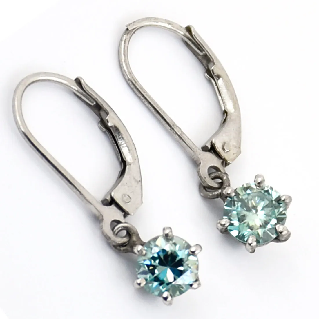 Gorgeous 3.50 Ct AAA Certified Blue Diamond Dangler Earring in Prong Setting ! Lovely Gift for Wife, Girlfriend