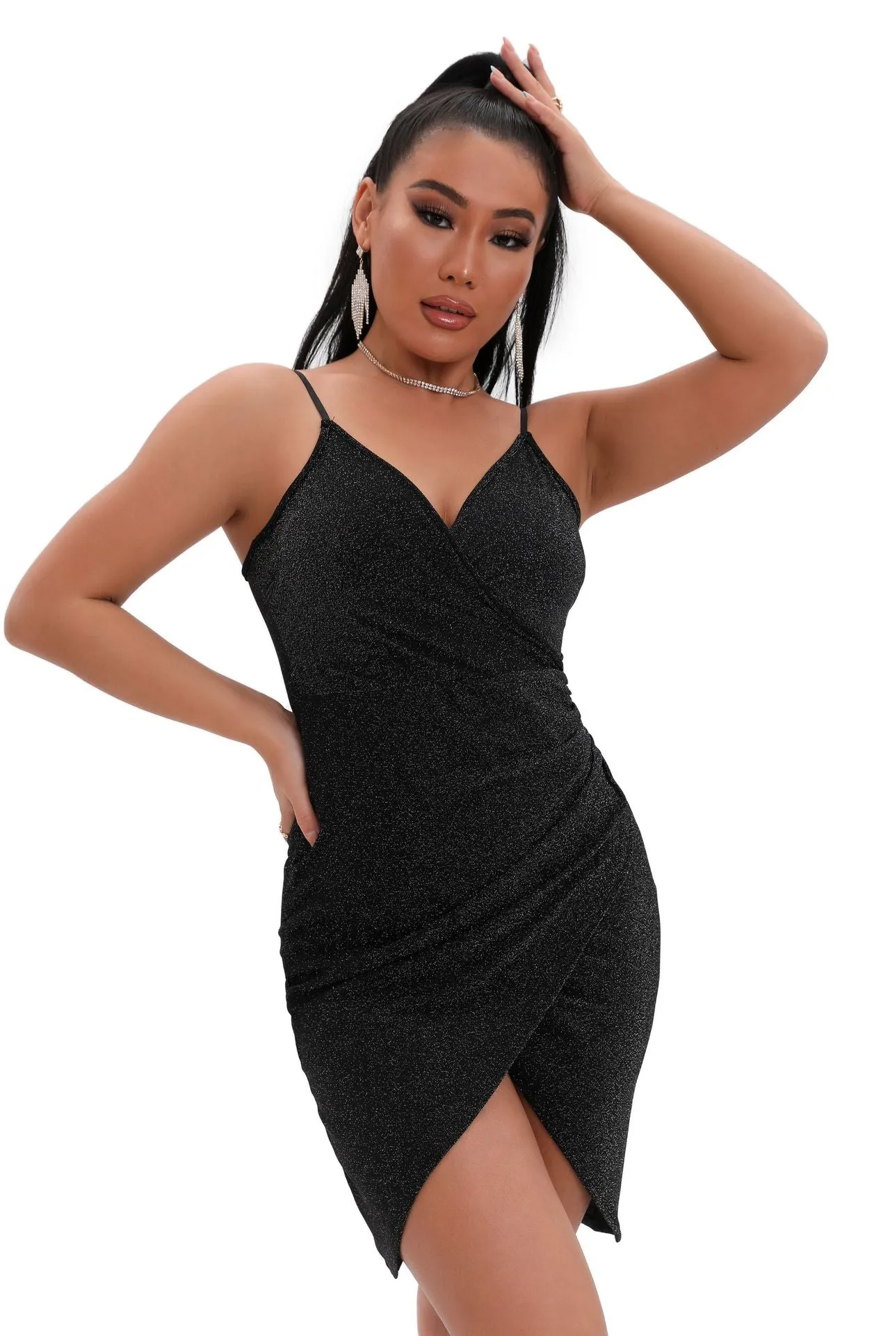 Gorgeous In Glitter Charming Sleeveless Mini Dress