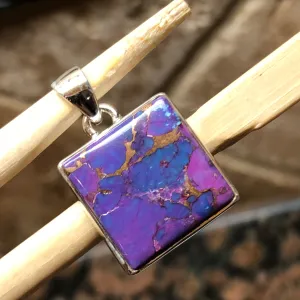 Gorgeous Purple Mohave Turquoise 925 Solid Sterling Silver Pendant 25mm