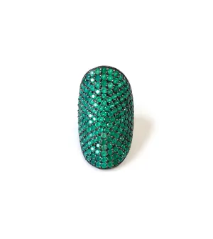 Green Onyx Shield Ring