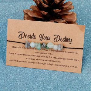 Green Quartz 'Decide Your Destiny' Adjustable Bracelet