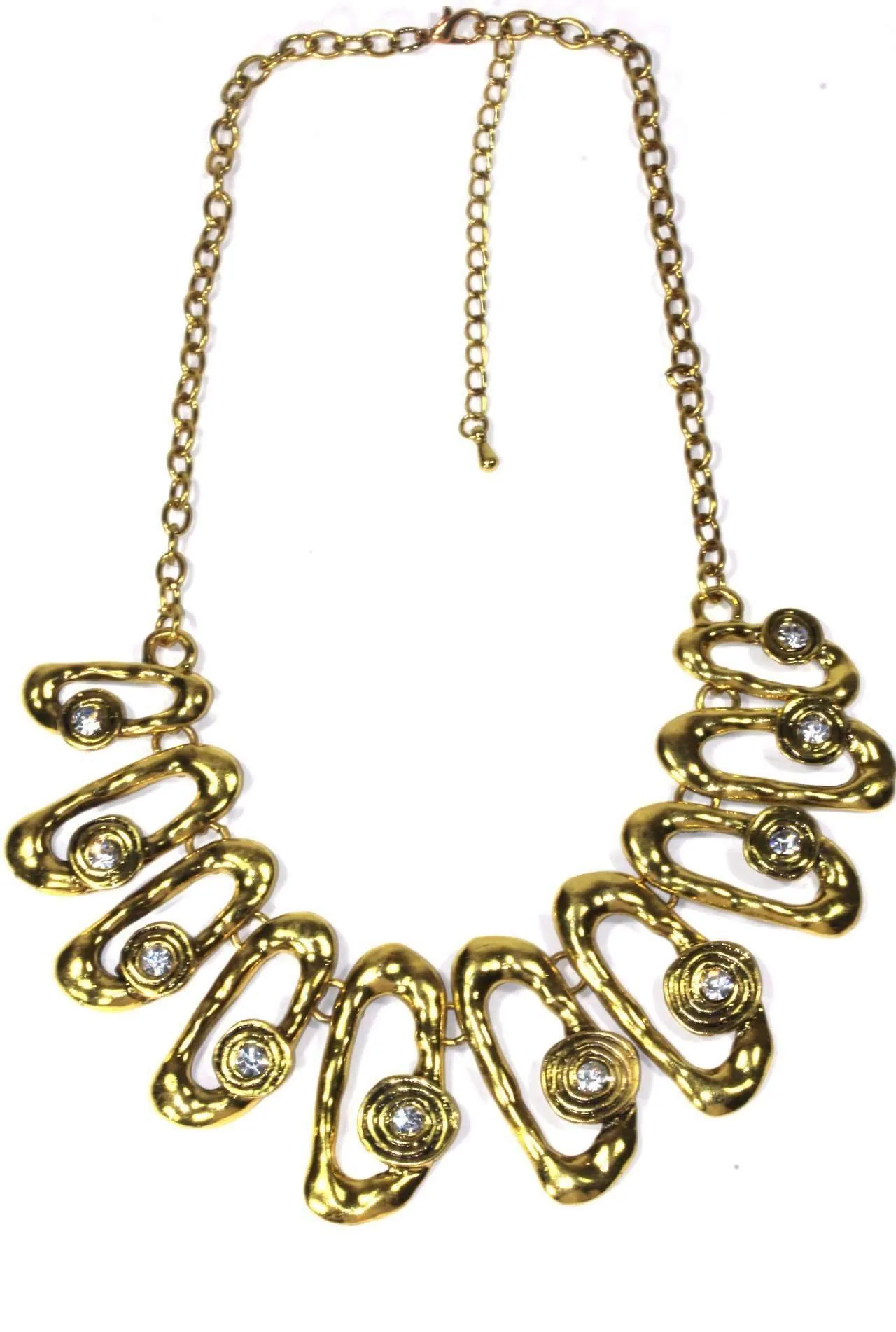 Hammered Ovals Necklace & Earrings Set