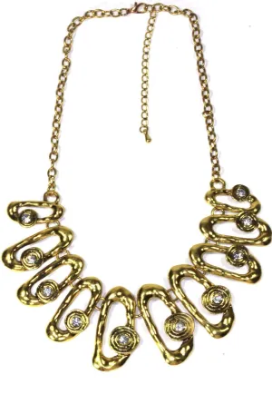 Hammered Ovals Necklace & Earrings Set