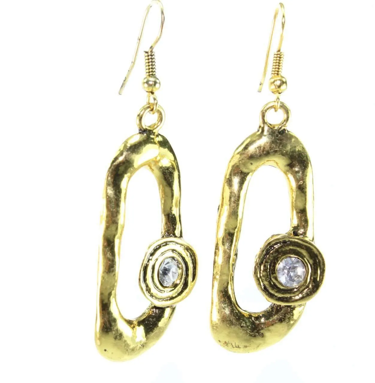 Hammered Ovals Necklace & Earrings Set