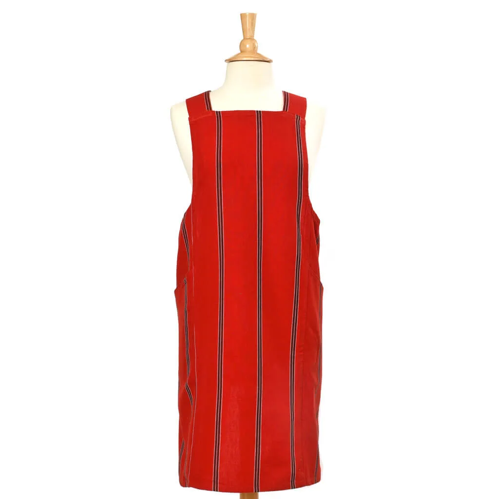 Hand Woven Crossback Apron | Cajola Red