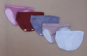 Hanes Premium 5 Pairs Women's Cool & Comfortable Microfiber Bikini Panties