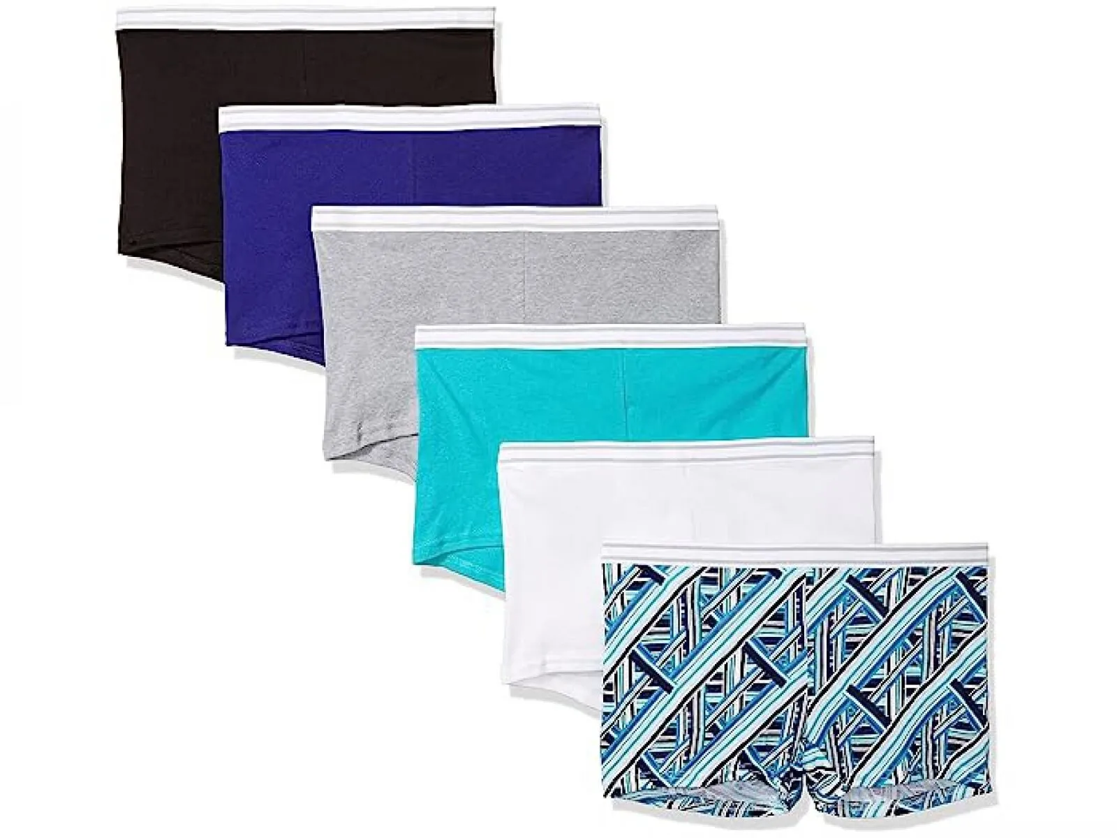 Hanes Women's Cotton Sporty 6pk Boy Shorts P649SC