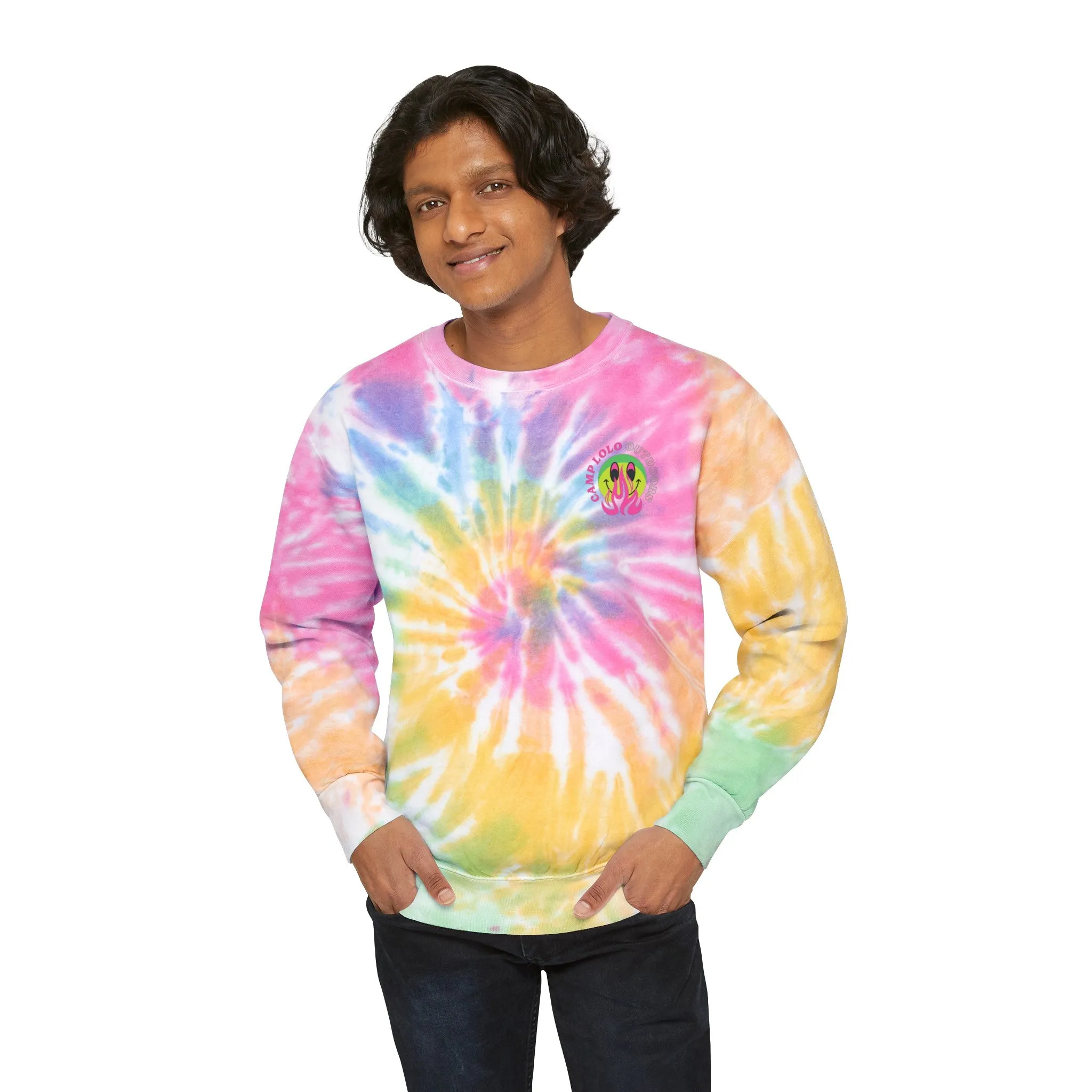 Happy Camper Tie-Dye Sweatshirt