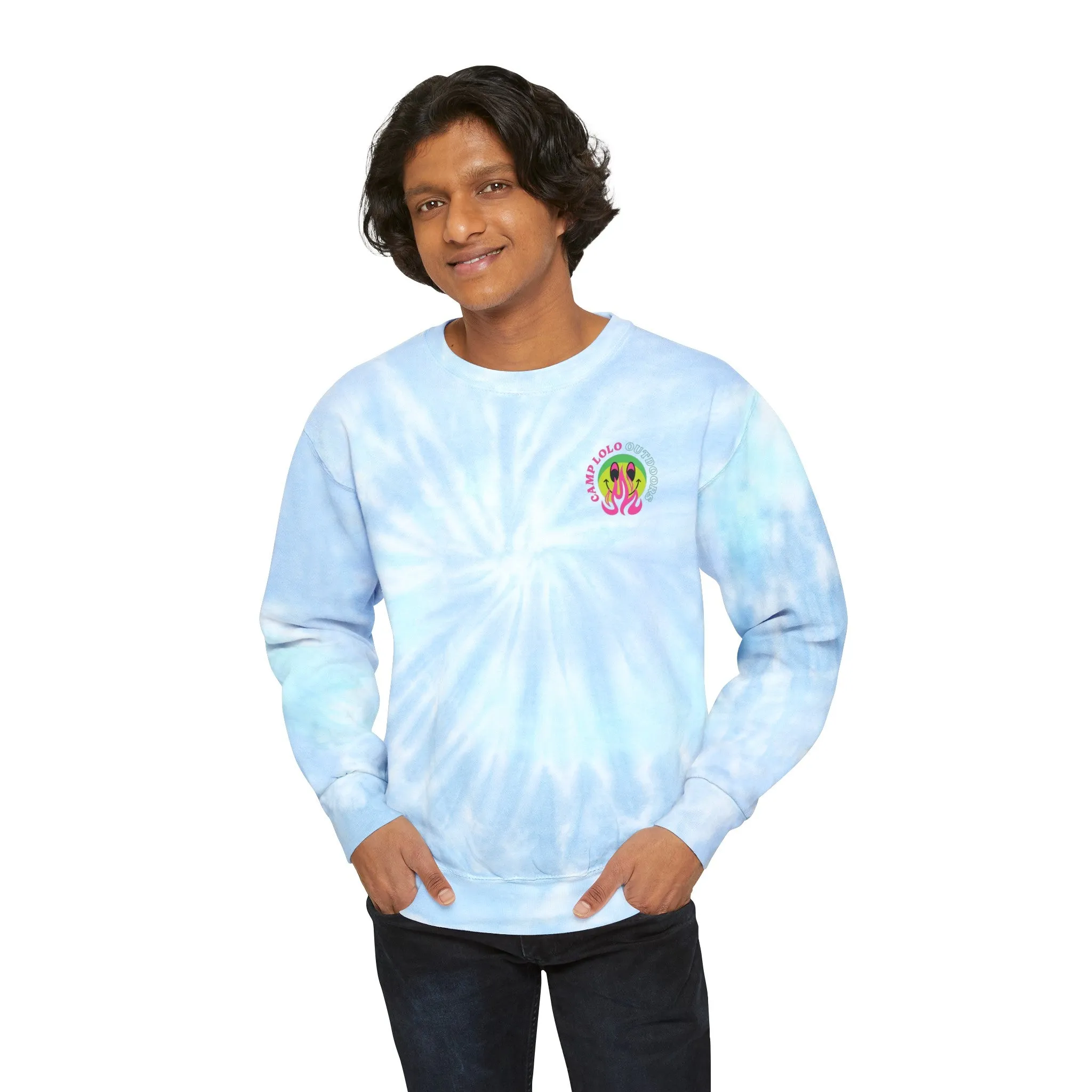 Happy Camper Tie-Dye Sweatshirt