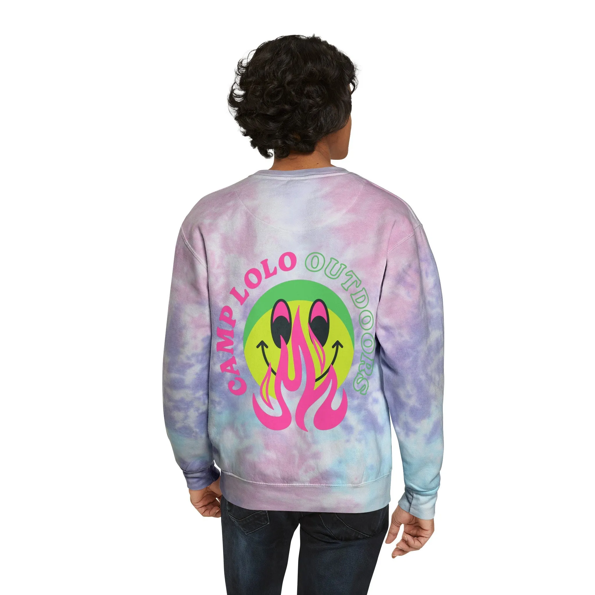 Happy Camper Tie-Dye Sweatshirt