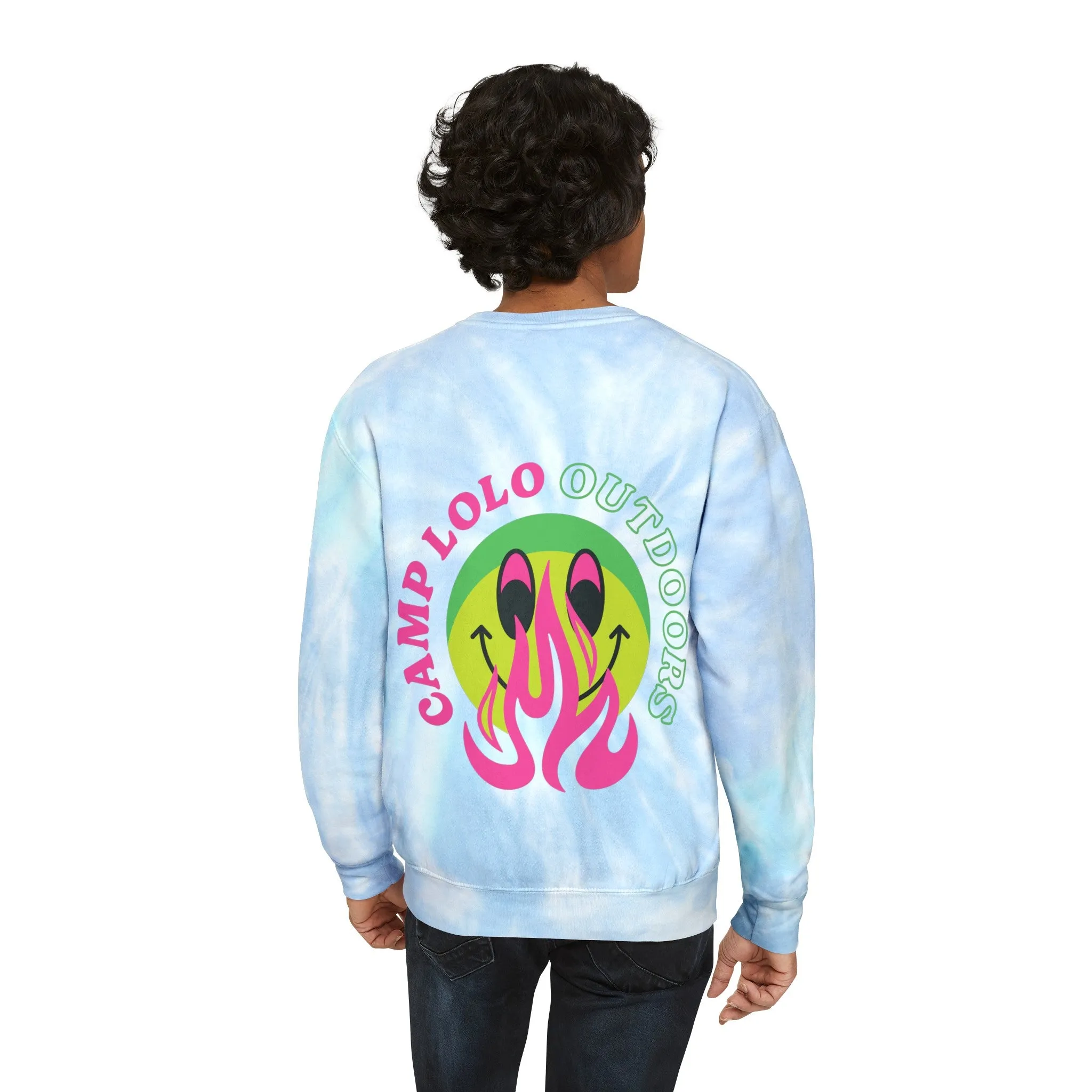 Happy Camper Tie-Dye Sweatshirt