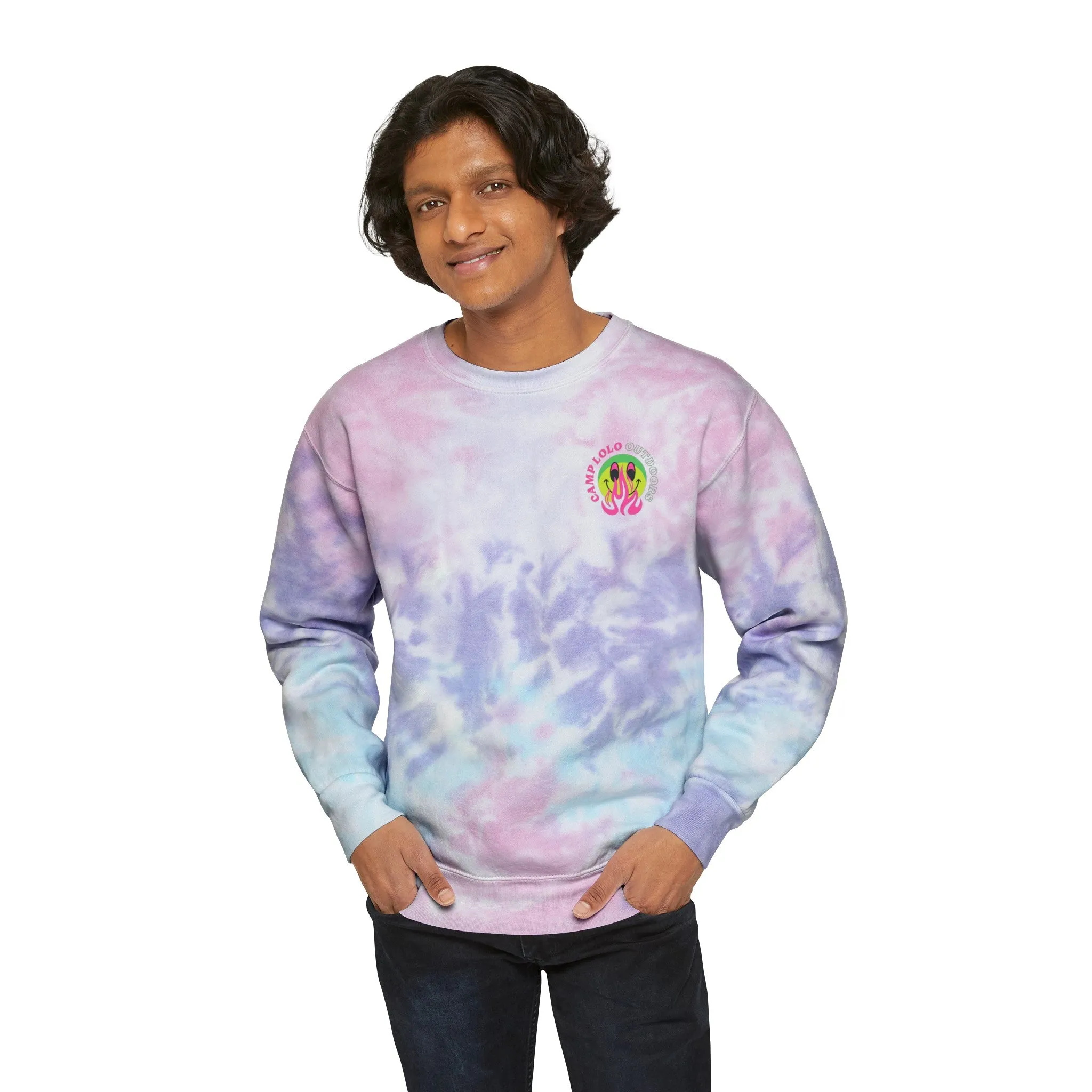 Happy Camper Tie-Dye Sweatshirt