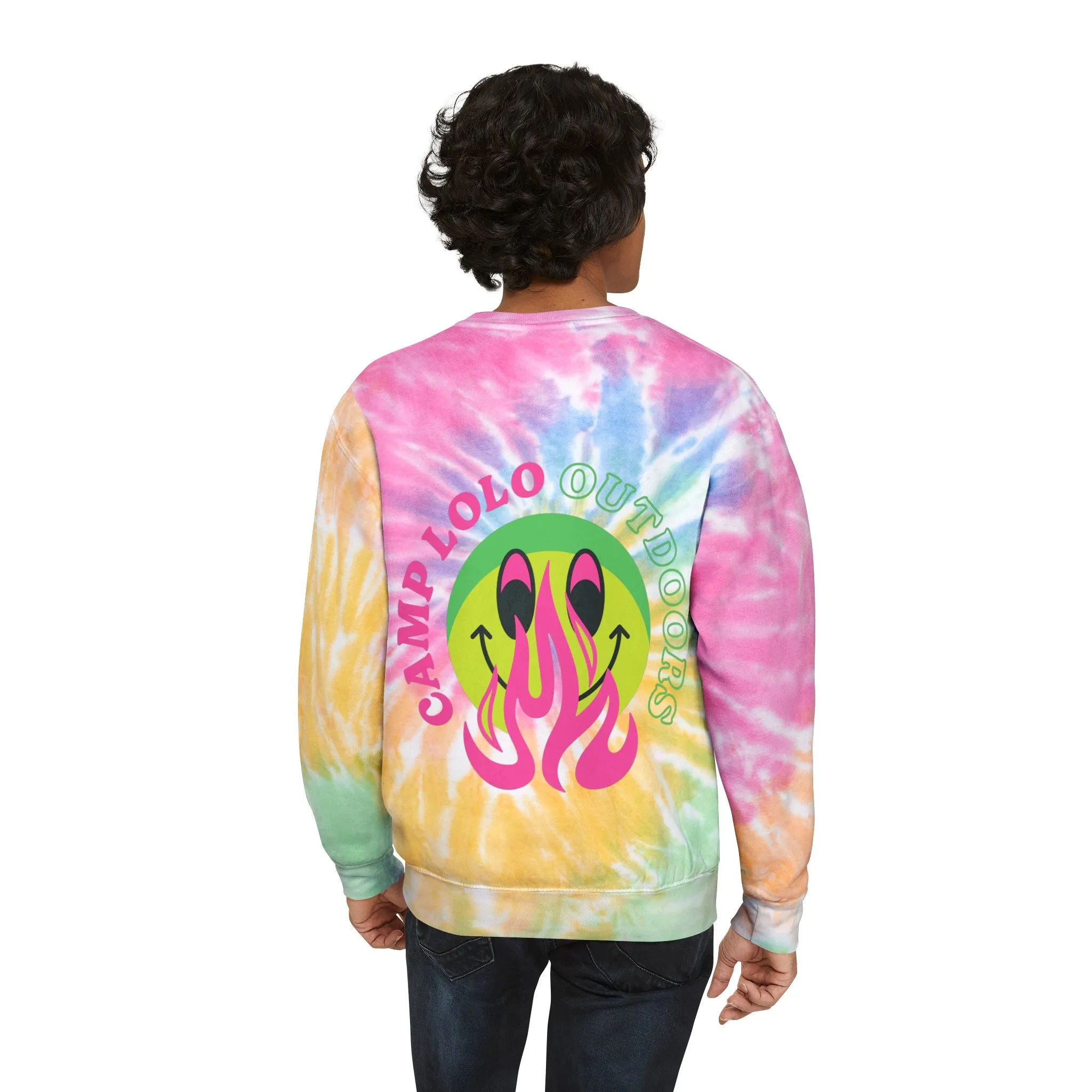 Happy Camper Tie-Dye Sweatshirt