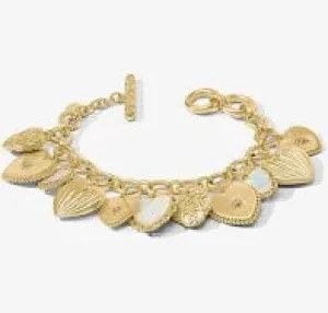 Heart Charm Bracelet Mother of Pearl One Size