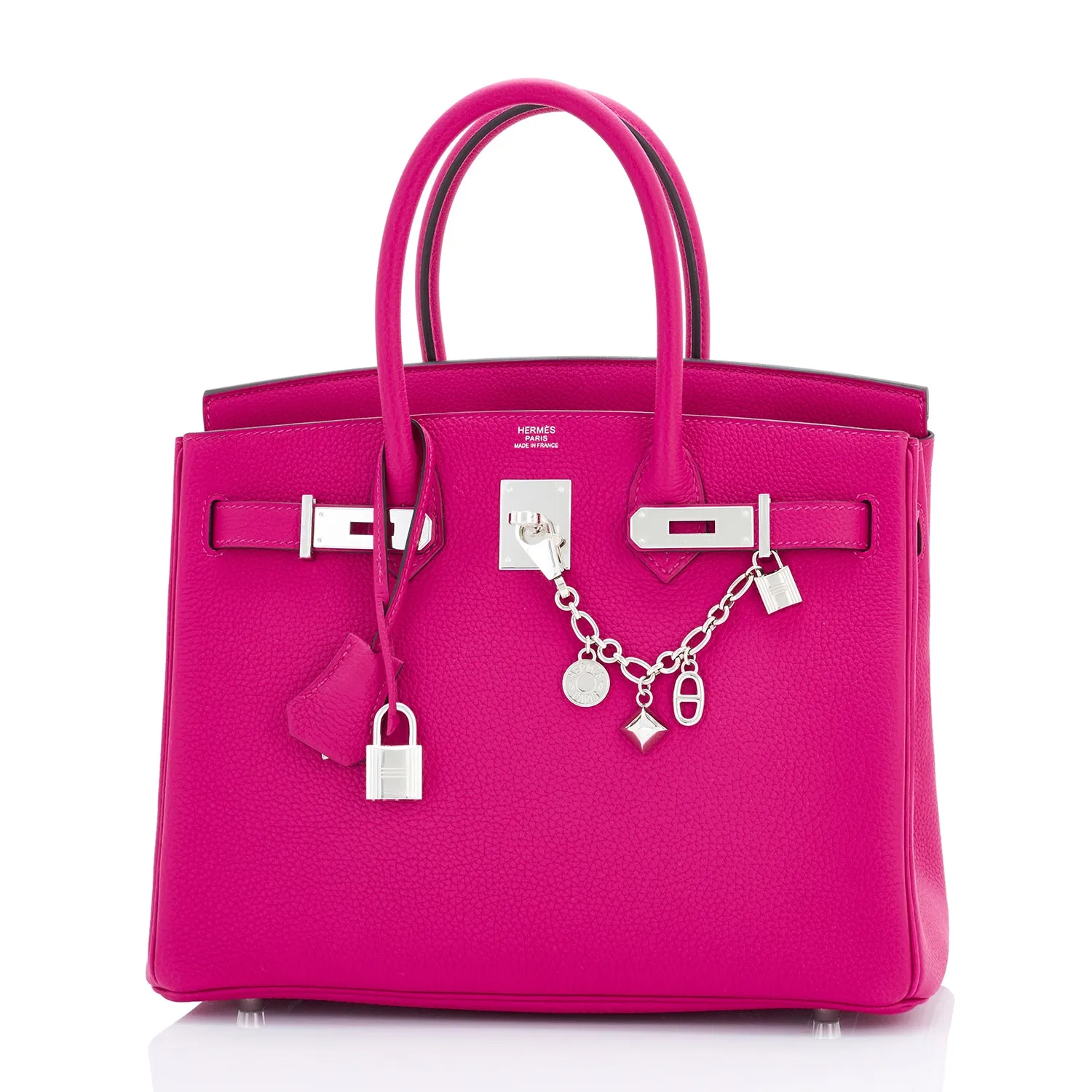 Hermes Rose Pourpre 30cm Birkin Pink Togo Palladium Hardware