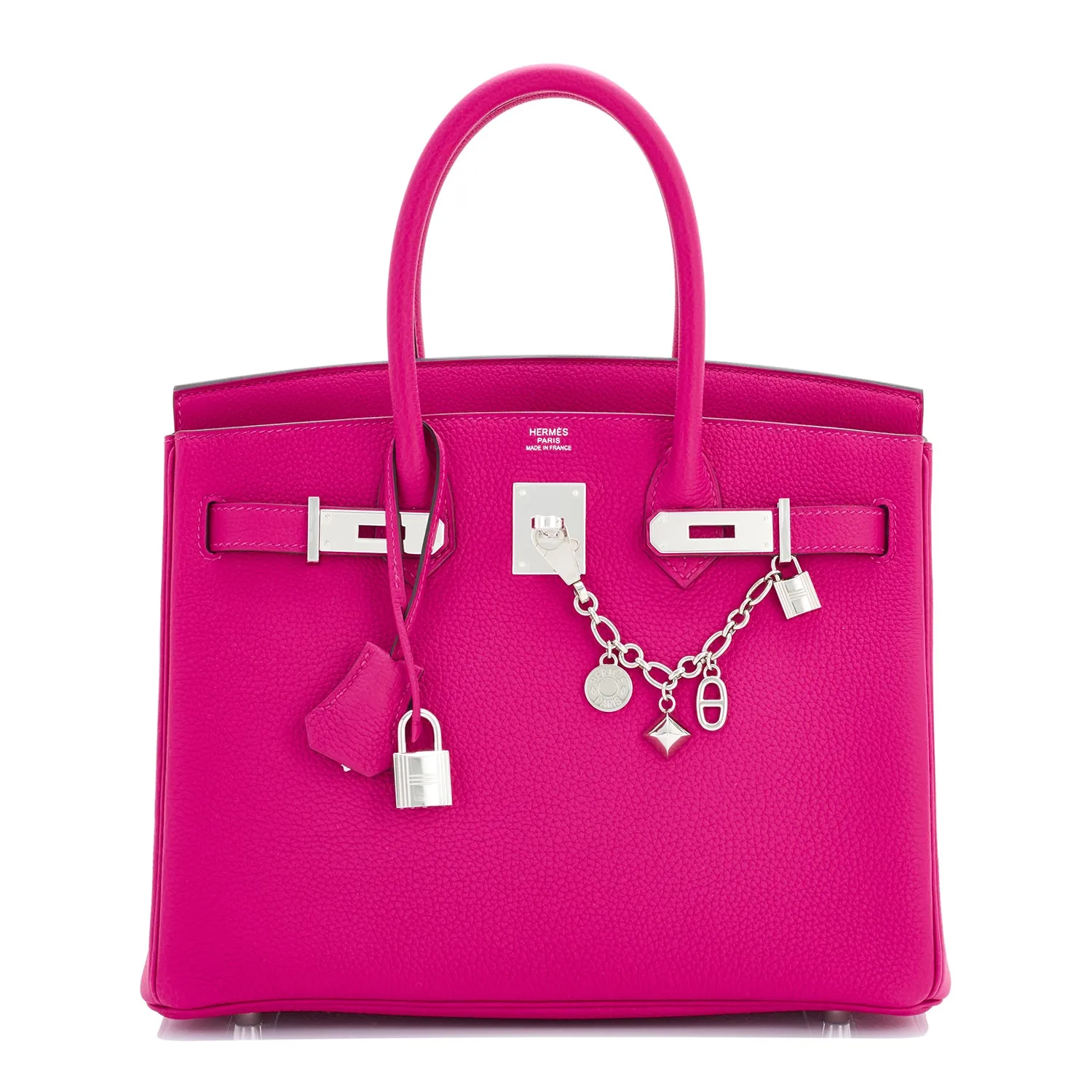 Hermes Rose Pourpre 30cm Birkin Pink Togo Palladium Hardware