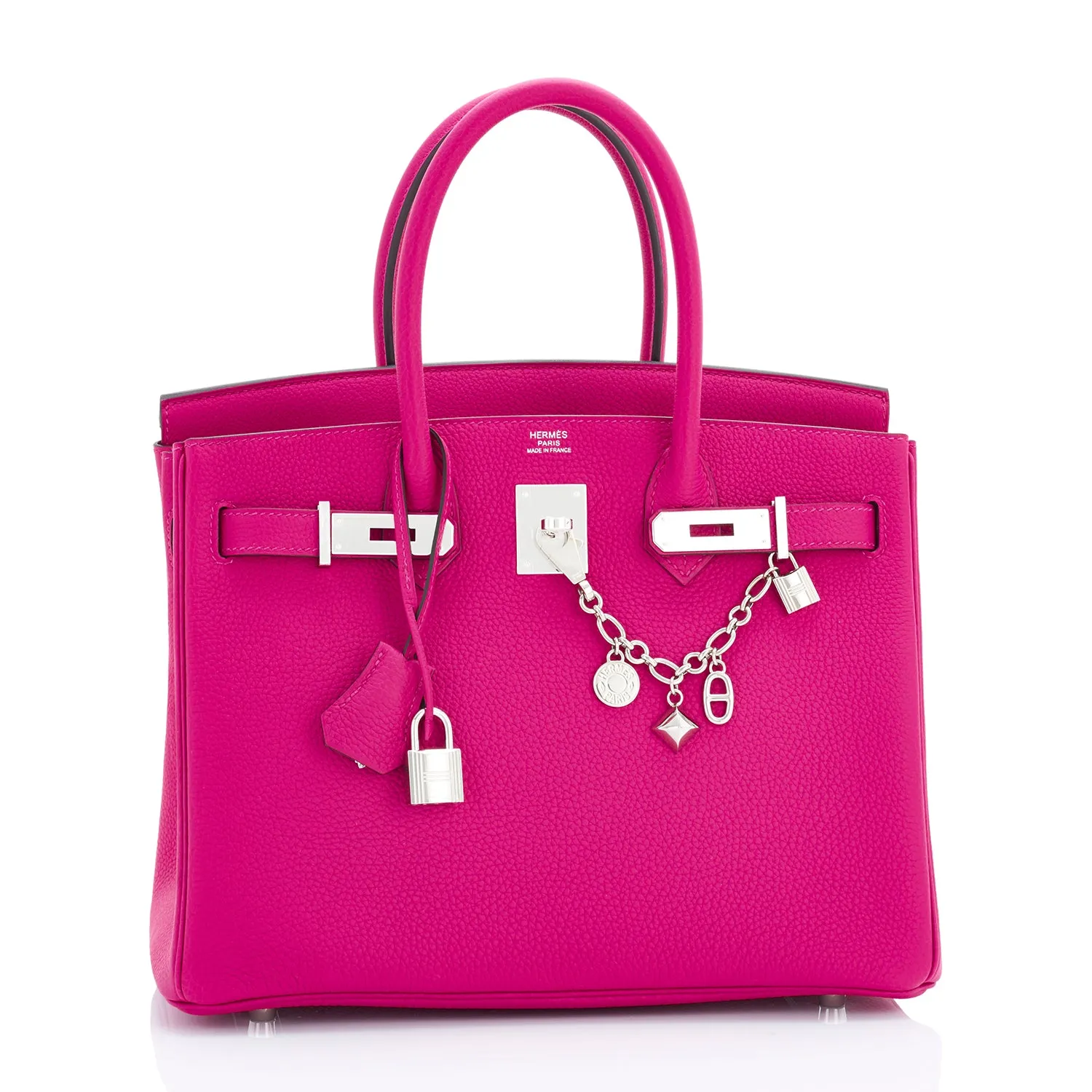 Hermes Rose Pourpre 30cm Birkin Pink Togo Palladium Hardware