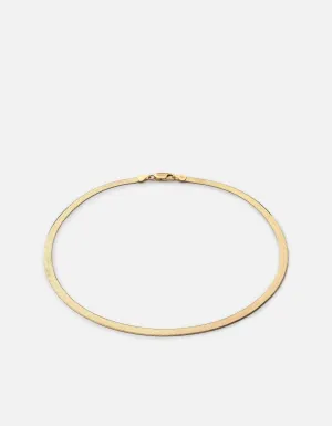 Herringbone Choker, Gold Vermeil