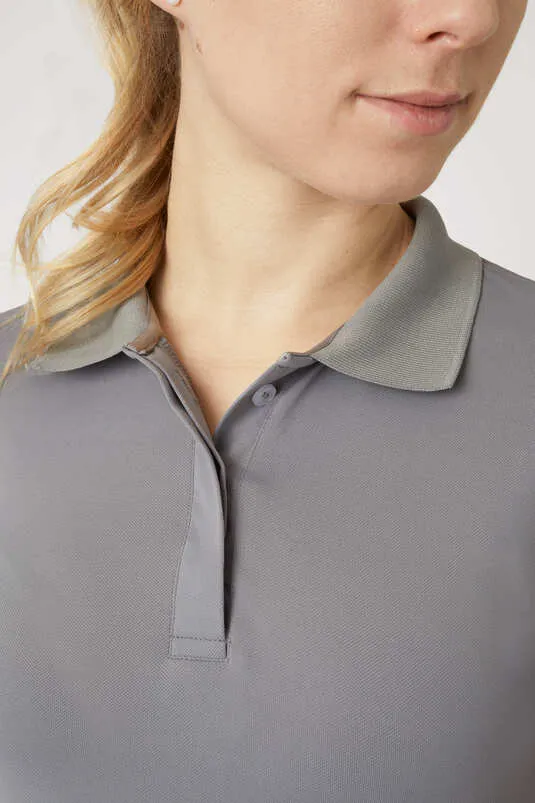 Horze Minnie Ladies Polo Shirt UV Protection Titanium Grey