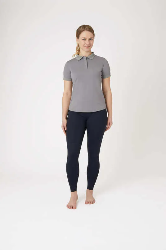 Horze Minnie Ladies Polo Shirt UV Protection Titanium Grey