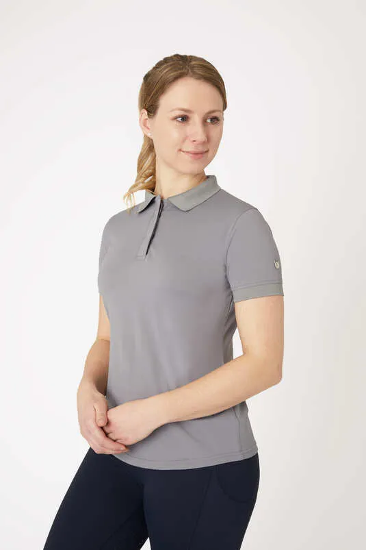 Horze Minnie Ladies Polo Shirt UV Protection Titanium Grey