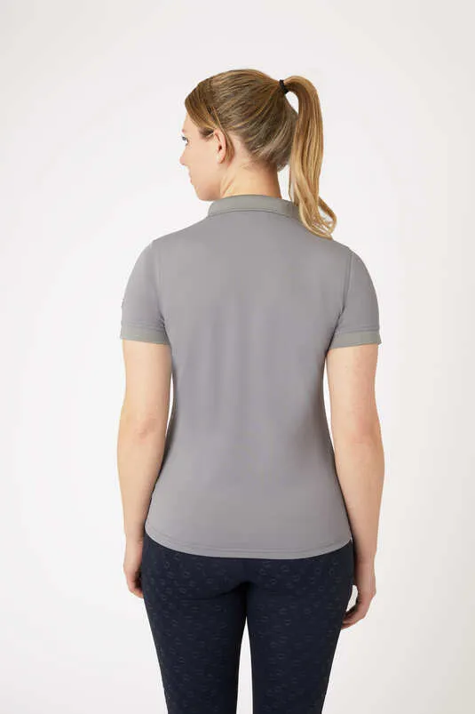 Horze Minnie Ladies Polo Shirt UV Protection Titanium Grey