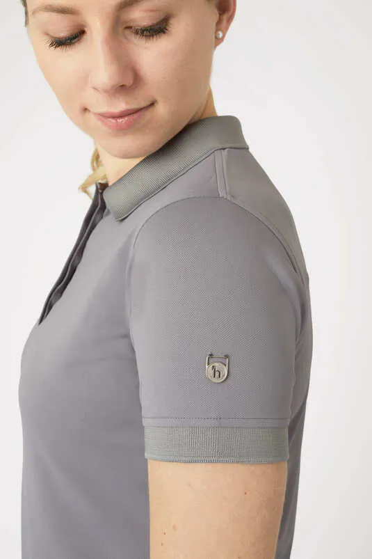Horze Minnie Ladies Polo Shirt UV Protection Titanium Grey