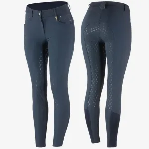 Horze Sienna Ladies Breeches Navy & Gold