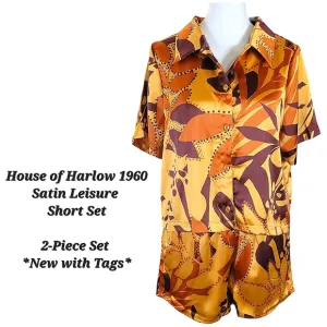 House of Harlow 1960 Satin Leisure Short Set | Loungewear | House of Harlow PJs