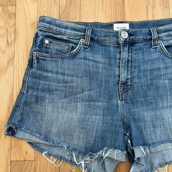 Hudson Valeri Women's Blue Denim Cut Off Shorts Size 29