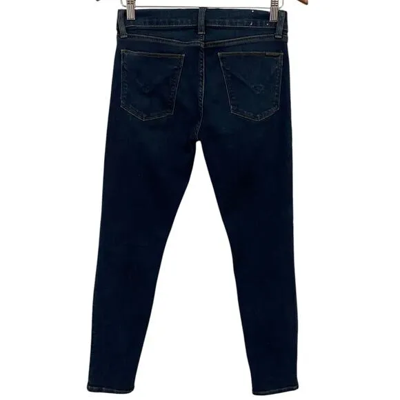 Hudson Women's Krista Super Skinny Jeans US 26 Dark Wash Blue Denim Slim Stretch