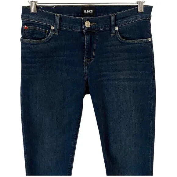 Hudson Women's Krista Super Skinny Jeans US 26 Dark Wash Blue Denim Slim Stretch